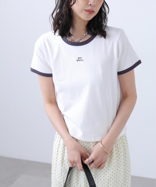 FREE'S MART(フリーズマート)の「ロゴ刺繍リンガーTシャツ(Tシャツ/カットソー・レディース・ホワイト/ライトグリーン/ブラウン系その他/ワンウォッシュ・FREE)」の13枚目の写真