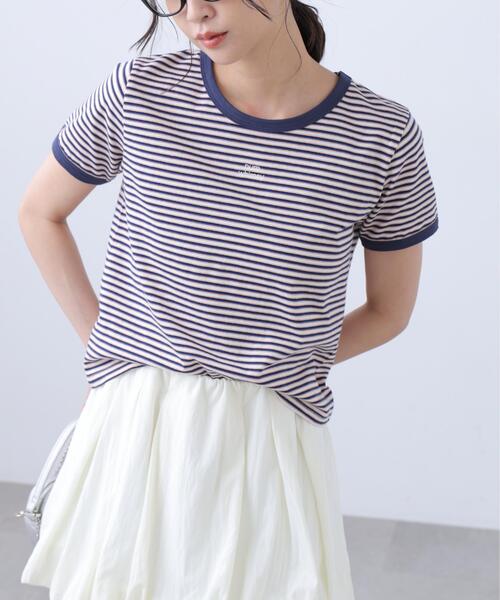 FREE'S MART(フリーズマート)の「ロゴ刺繍リンガーTシャツ(Tシャツ/カットソー・レディース・ホワイト/ライトグリーン/ブラウン系その他/ワンウォッシュ・FREE)」の20枚目の写真