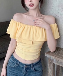 オフショルダー」に該当するイエロー/黄色系のファッション通販 - ZOZOTOWN