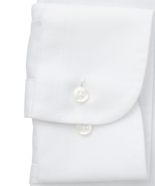 TOKYO SHIRTS(トウキョウシャツ)の「【超形態安定】 形態安定ノンアイロン ボタンダウン 長袖ビジネスワイシャツ(大きいサイズ・長いサイズ)(ビジネスシャツ・メンズ・ホワイト・首回り39cm-裄丈88cm/首回り41cm-裄丈90cm/首回り42cm-裄丈90cm/首回り43cm-裄丈90cm/首回り45cm-裄丈82cm/首回り45cm-裄丈86cm/首回り47cm-裄丈86cm/首回り47cm-裄丈90cm)」の3枚目の写真