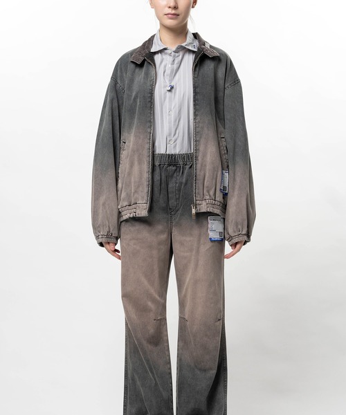 In・stru(men-tal).(インストルメンタル)の「Sun Faded Like Herringbone Jacket(ブルゾン・レディース・ブラック/パープル/アイボリー・38)」の1枚目の写真