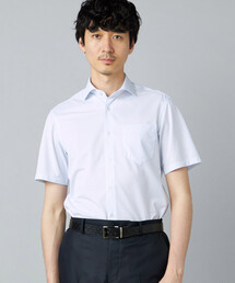 【吸水速乾・防しわ・防汚】トリコットツイル 半袖ドレスシャツ