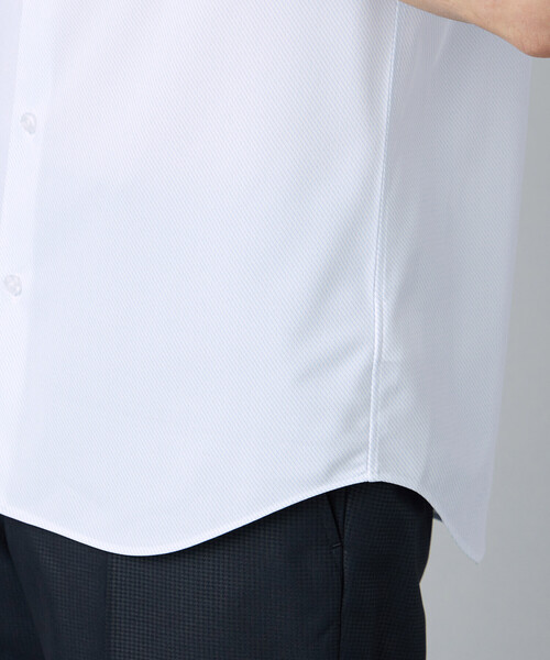 COMME CA MEN（コムサメン）の「【吸水速乾・防しわ・防汚】トリコットツイル 半袖ドレスシャツ（シャツ/ブラウス・メンズ・ホワイト/サックスブルー・M/L/S）」の16枚目の写真