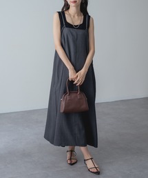 【refinedworks】縦 ライン を美しく魅せる 大人の キャミ ワンピース