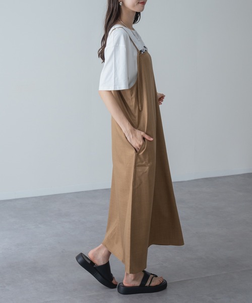refinedworks(リファインドワークス)の「【refinedworks】縦 ライン を美しく魅せる 大人の キャミ ワンピース(ワンピース・レディース・ブラウン/チャコールグレー・FREE)」の18枚目の写真
