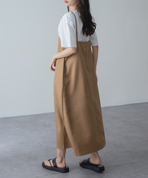 refinedworks(リファインドワークス)の「【refinedworks】縦 ライン を美しく魅せる 大人の キャミ ワンピース(ワンピース・レディース・ブラウン/チャコールグレー・FREE)」の20枚目の写真