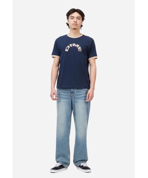 DIME（ダイム）の「Dime/ダイム/Arch Ringer T-Shirt（Tシャツ/カットソー・メンズ・ネイビー/ブラウン/ホワイト・M/L/XL）」の10枚目の写真