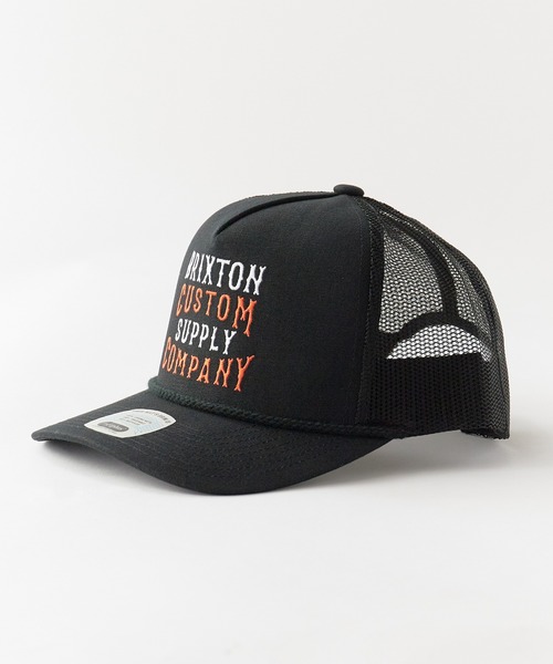 BRIXTON(ブリクストン)の「BRIXTON/ブリクストン WHEATON C NP MP TRUCKER HAT メッシュキャップ 刺繍 カーブバイザー スナップバック 吸湿 メンズ ユニセックス 2026年 夏 夏服(キャップ・メンズ・ブラック×ブラック・FREE)」の2枚目の写真