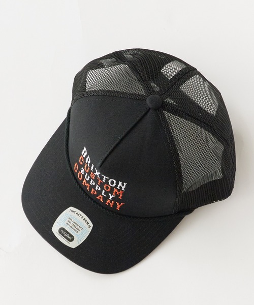 BRIXTON(ブリクストン)の「BRIXTON/ブリクストン WHEATON C NP MP TRUCKER HAT メッシュキャップ 刺繍 カーブバイザー スナップバック 吸湿 メンズ ユニセックス 2026年 夏 夏服(キャップ・メンズ・ブラック×ブラック・FREE)」の3枚目の写真
