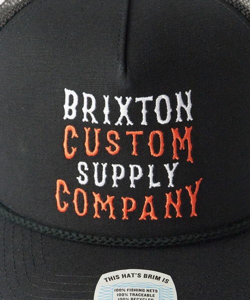 BRIXTON(ブリクストン)の「BRIXTON/ブリクストン WHEATON C NP MP TRUCKER HAT メッシュキャップ 刺繍 カーブバイザー スナップバック 吸湿 メンズ ユニセックス 2026年 夏 夏服(キャップ・メンズ・ブラック×ブラック・FREE)」の4枚目の写真