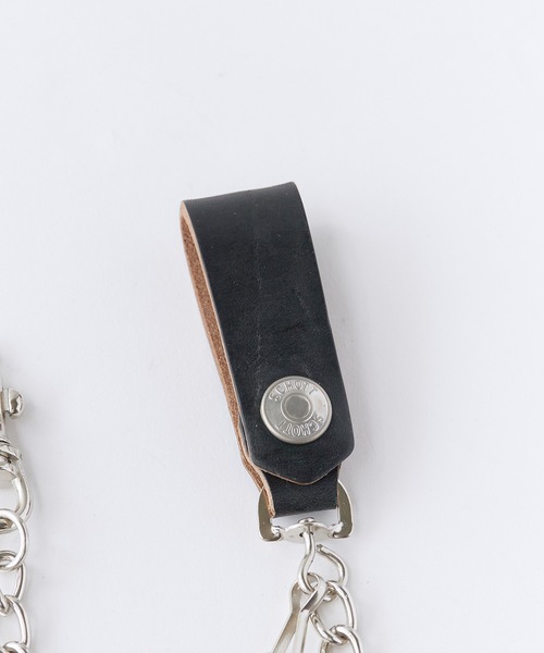 schott（ショット）の「Schott/ショット WALLET CHAIN ウォレットチェーン 本革 牛革 レザー アンティーク ビンテージ ヴィンテージ プレゼント ギフト メンズ 2026年 夏 夏服（ウォレットチェーン・メンズ・ブラック/ブラウン・FREE）」の3枚目の写真