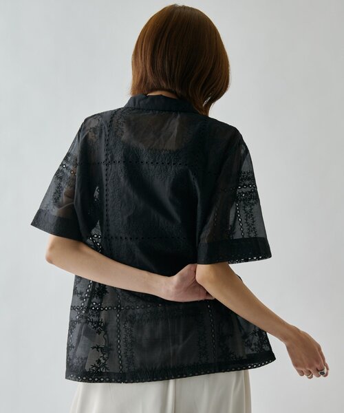 goocy(グーシー)の「パッチワーク刺繍シャツジャケット(シャツ/ブラウス・レディース・ホワイト/ブラウン/ブラック・FREE)」の18枚目の写真