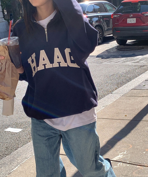 haag（ヘイグ）の「a haag half zip-up (navy)（スウェット・レディース・その他・FREE）」の5枚目の写真