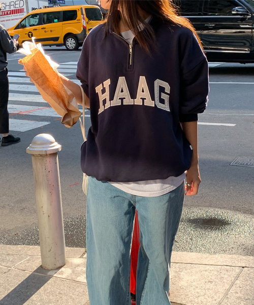 haag（ヘイグ）の「a haag half zip-up (navy)（スウェット・レディース・その他・FREE）」の6枚目の写真