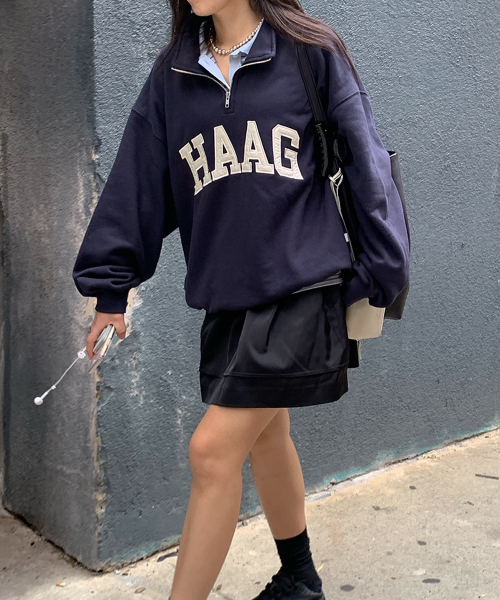 haag（ヘイグ）の「a haag half zip-up (navy)（スウェット・レディース・その他・FREE）」の10枚目の写真