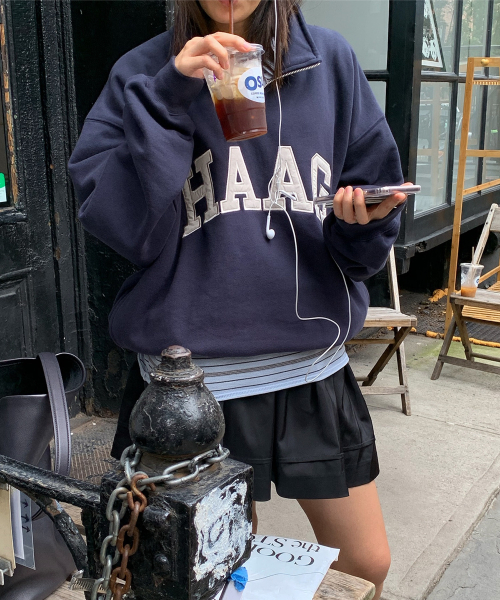 haag（ヘイグ）の「a haag half zip-up (navy)（スウェット・レディース・その他・FREE）」の11枚目の写真