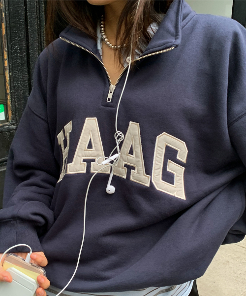 haag（ヘイグ）の「a haag half zip-up (navy)（スウェット・レディース・その他・FREE）」の12枚目の写真