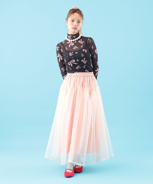 CAROLINA GLASER(カロリナ グレイサー)の「オーガンジー スカート(スカート・レディース・ピンク/サックスブルー・MEDIUM/SMALL)」の9枚目の写真