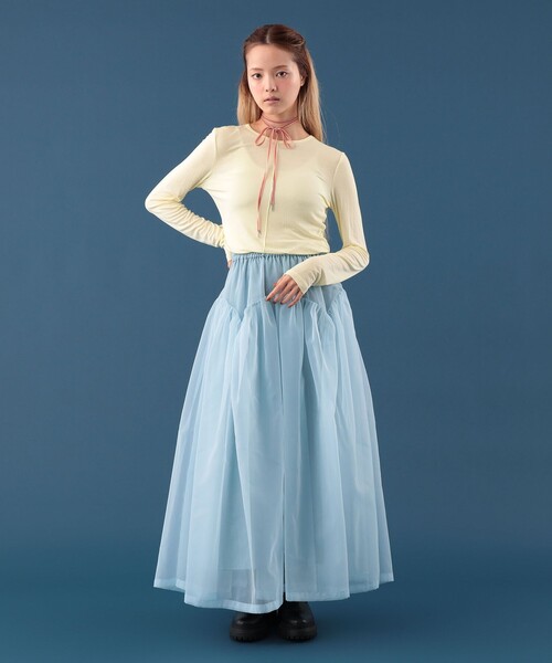CAROLINA GLASER(カロリナ グレイサー)の「オーガンジー スカート(スカート・レディース・ピンク/サックスブルー・MEDIUM/SMALL)」の18枚目の写真