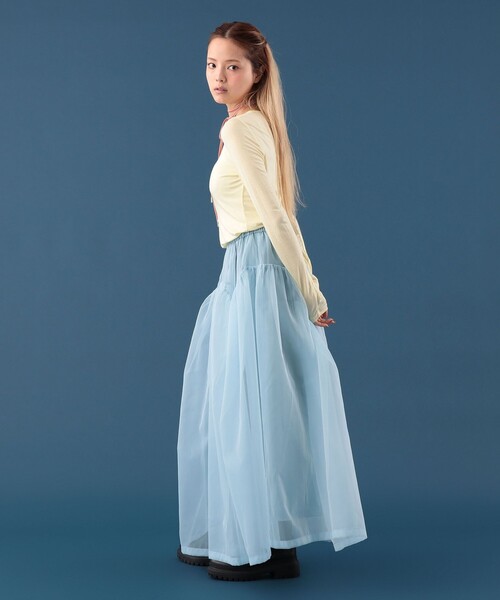 CAROLINA GLASER(カロリナ グレイサー)の「オーガンジー スカート(スカート・レディース・ピンク/サックスブルー・MEDIUM/SMALL)」の20枚目の写真