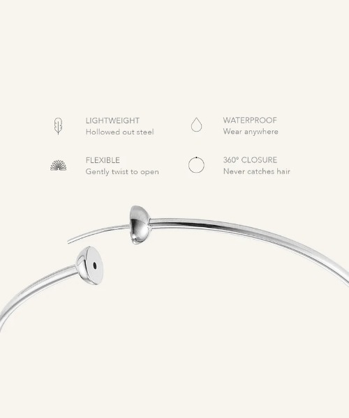 JENNYBIRD(ジェニーバード)の「【JENNY BIRD/ジェニーバード】フープピアス Icon Hoops Small(ピアス(両耳用)・レディース・ゴールド/シルバー・FREE)」の5枚目の写真