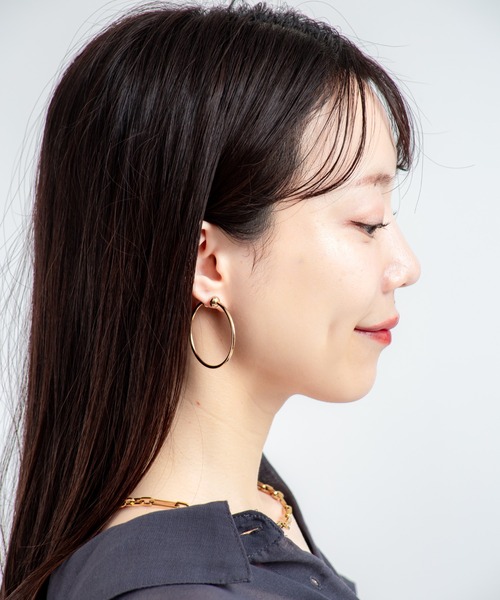 JENNYBIRD(ジェニーバード)の「【JENNY BIRD/ジェニーバード】フープピアス Icon Hoops Small(ピアス(両耳用)・レディース・ゴールド/シルバー・FREE)」の18枚目の写真