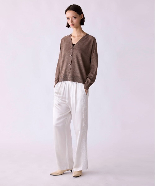 Marilyn Moon(マリリンムーン)の「16G lame knit raglan cardigan(カーディガン/ボレロ・レディース・ダークグレー・FREE)」の3枚目の写真