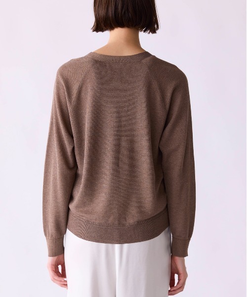 Marilyn Moon(マリリンムーン)の「16G lame knit raglan cardigan(カーディガン/ボレロ・レディース・ダークグレー・FREE)」の5枚目の写真