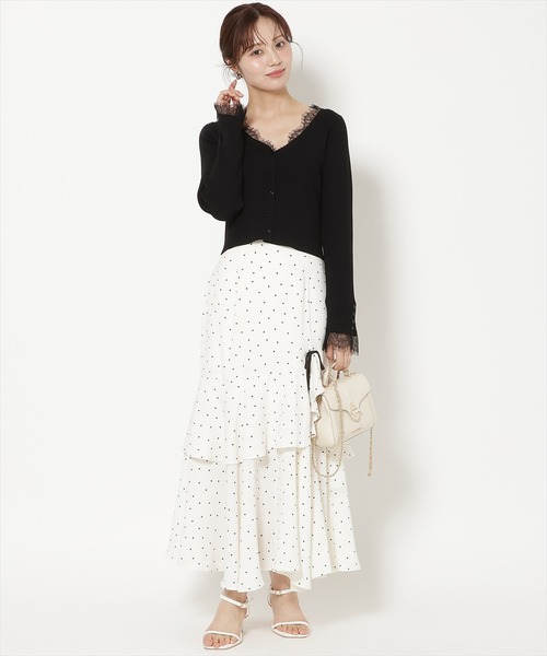 WILLSELECTION（ウィルセレクション）の「スリットデザインラッフルフリルスカート（スカート・レディース・ブラック系その他/ホワイト系その他・FREE）」の12枚目の写真