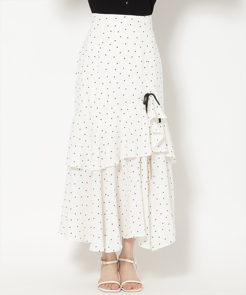 WILLSELECTION（ウィルセレクション）の「スリットデザインラッフルフリルスカート（スカート・レディース・ブラック系その他/ホワイト系その他・FREE）」の13枚目の写真
