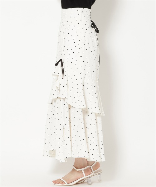 WILLSELECTION（ウィルセレクション）の「スリットデザインラッフルフリルスカート（スカート・レディース・ブラック系その他/ホワイト系その他・FREE）」の14枚目の写真