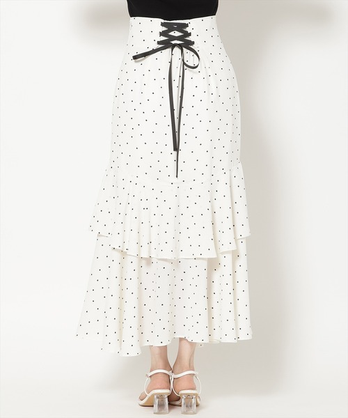 WILLSELECTION（ウィルセレクション）の「スリットデザインラッフルフリルスカート（スカート・レディース・ブラック系その他/ホワイト系その他・FREE）」の15枚目の写真