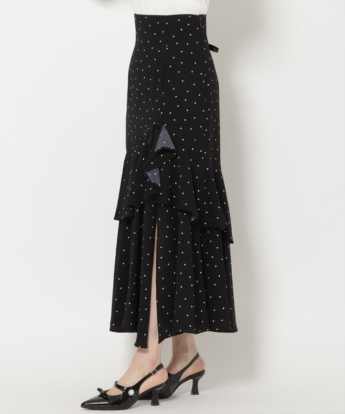 WILLSELECTION（ウィルセレクション）の「スリットデザインラッフルフリルスカート（スカート・レディース・ブラック系その他/ホワイト系その他・FREE）」の10枚目の写真