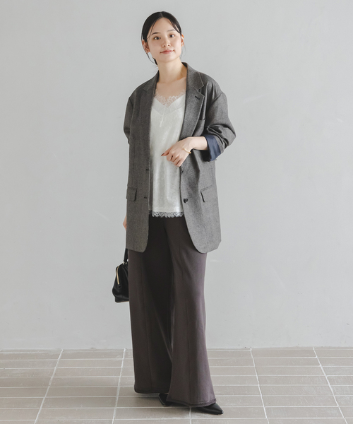 Noble(ノーブル)の「《セットアップ対応》スビンコットンカットオフヘムスウェットパンツ(スウェットパンツ・レディース・アイボリー/チャコールグレー・36/38)」の8枚目の写真