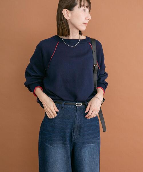 ITEMS URBANRESEARCH(アイテムズ アーバンリサーチ)の「ラグランスリーブリバーシブルニット(ニット/セーター・レディース・ピンク系その他/ブラウン系その他/ブルー系その他・FREE)」の3枚目の写真