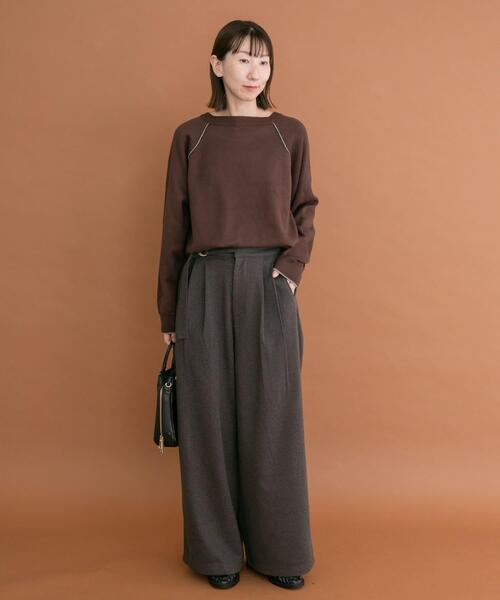 ITEMS URBANRESEARCH(アイテムズ アーバンリサーチ)の「ラグランスリーブリバーシブルニット(ニット/セーター・レディース・ピンク系その他/ブラウン系その他/ブルー系その他・FREE)」の8枚目の写真