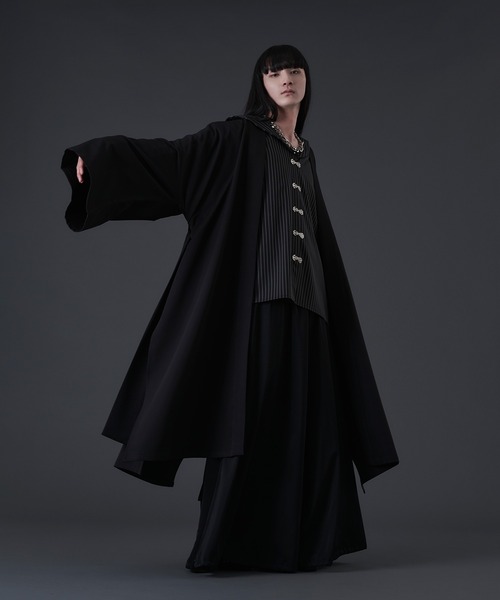 狐独(コドク)の「キモノオビロングハオリジャケット/SETUP対応(その他アウター・メンズ・ライトグレー/ブラック・MEDIUM/LARGE)」の14枚目の写真