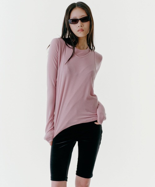 UNUS(ユナス)の「UNUS / Soft Touch Tank Top(タンクトップ・レディース・ブルー/グレー/ピンク・FREE)」の4枚目の写真