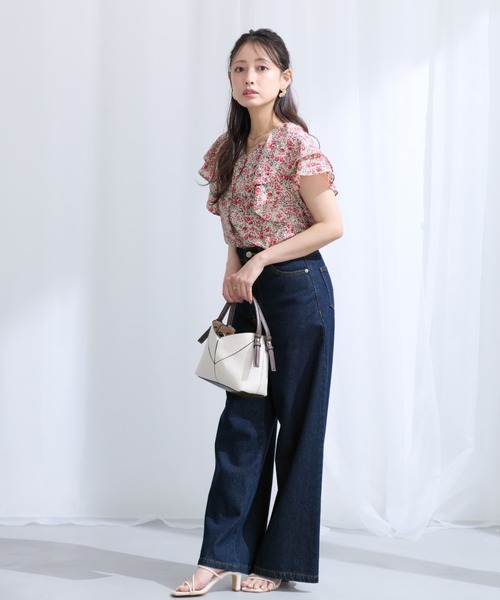 COHINA(コヒナ)の「【COHINA MADE WITH LIBERTY FABRIC】ラッフルスリーブブラウス 【低身長・小柄女性】(シャツ/ブラウス・レディース・ブルー/レッド・ONE SIZE)」の19枚目の写真