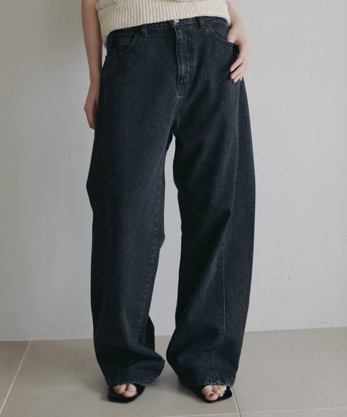 anuke(アンヌーク)の「Panel Black Denim(デニムパンツ・レディース・ブラック・38inch/36inch)」の1枚目の写真