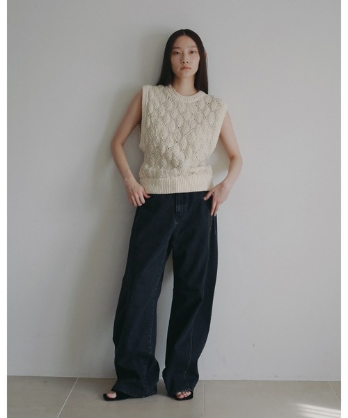 anuke(アンヌーク)の「Panel Black Denim(デニムパンツ・レディース・ブラック・38inch/36inch)」の4枚目の写真