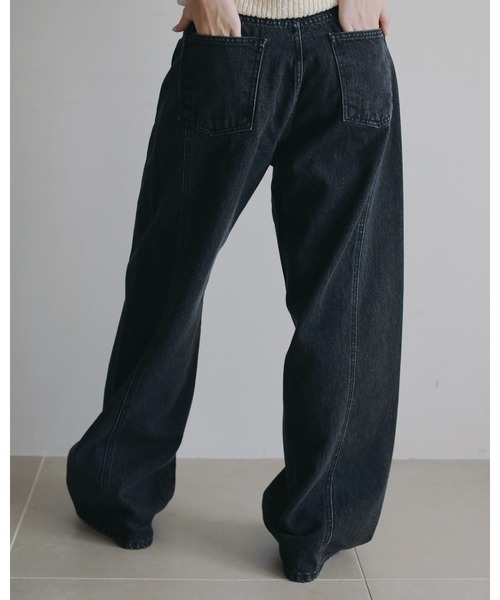 anuke(アンヌーク)の「Panel Black Denim(デニムパンツ・レディース・ブラック・38inch/36inch)」の5枚目の写真