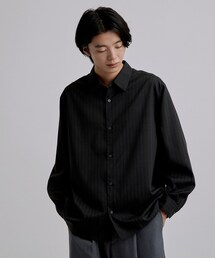 【接触冷感/UVカット】ドビーストライプシャツ