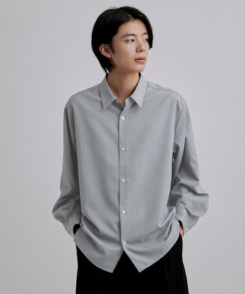 tk.TAKEO KIKUCHI（ティーケータケオキクチ）の「【接触冷感/UVカット】ドビーストライプシャツ（シャツ/ブラウス・メンズ・ホワイト/ライトブルー/ブラック・03/02）」の10枚目の写真