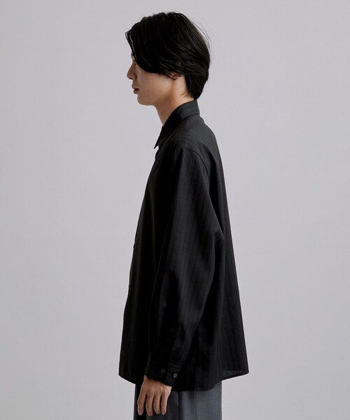 tk.TAKEO KIKUCHI（ティーケータケオキクチ）の「【接触冷感/UVカット】ドビーストライプシャツ（シャツ/ブラウス・メンズ・ホワイト/ライトブルー/ブラック・03/02）」の15枚目の写真
