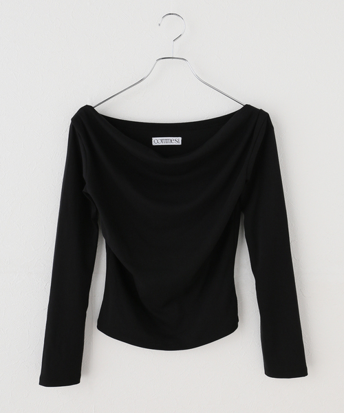 JOURNAL STANDARD(ジャーナルスタンダード)の「【COMME SI STUDIO/コムシスタジオ】 2WAY Basic Top(Tシャツ/カットソー・レディース・ブラック/アイボリー・FREE)」の1枚目の写真