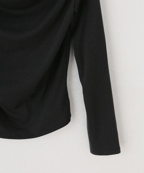 JOURNAL STANDARD(ジャーナルスタンダード)の「【COMME SI STUDIO/コムシスタジオ】 2WAY Basic Top(Tシャツ/カットソー・レディース・ブラック/アイボリー・FREE)」の4枚目の写真