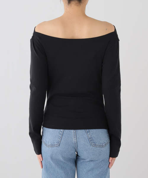 JOURNAL STANDARD(ジャーナルスタンダード)の「【COMME SI STUDIO/コムシスタジオ】 2WAY Basic Top(Tシャツ/カットソー・レディース・ブラック/アイボリー・FREE)」の10枚目の写真