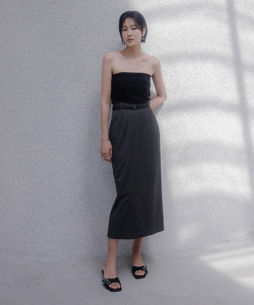 MEMUA（メムア）の「ピンSTサマー クール ロングスカート（スカート・レディース・ネイビー/チャコール・SMALL/MEDIUM/LARGE）」の3枚目の写真
