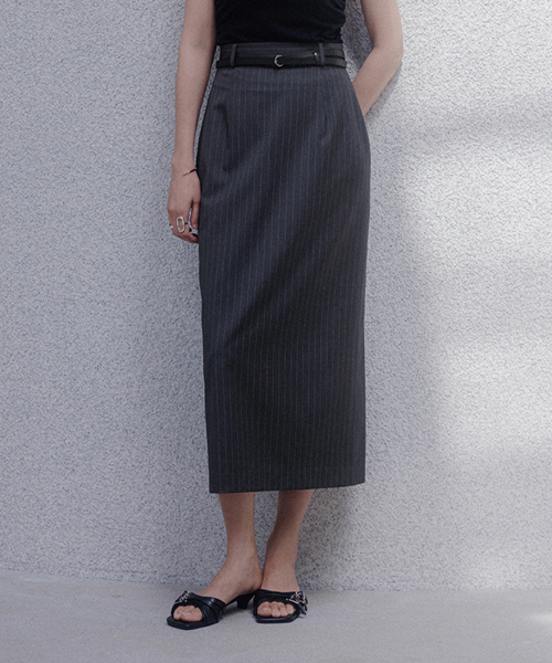 MEMUA（メムア）の「ピンSTサマー クール ロングスカート（スカート・レディース・ネイビー/チャコール・SMALL/MEDIUM/LARGE）」の5枚目の写真